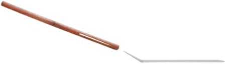 TrueCraftware- 8" x 3" Stainless Steel Solid Turner 21" Wooden Handle Spatula Scraper Hamburger Pancake Flipper BBQ Grill Flat Top Griddle Commercial Grade - Image 4