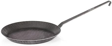 Petromax Wrought Iron Skillet, Long Handle Pan Conducts Heat Evenly, Indoor/Outdoor Camping Cookware for Campfire or Home Kitchen Use, Stove to Table Serveware by Petromax