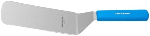 Dexter-Russell S286-8H-PCP Sani Safe Cake Turner | 8" x 3" Stainless Steel Blade | High Heat Resistant Blue Polypropylene Handle | NSF Certified | Made in USA by Dexter-Russell