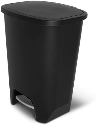 Glad Trash Can with Clorox Odor Protection | Plastic Bin, 20 Gal, Black by GladTrashFoodStorage
