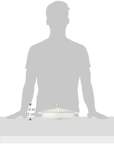Lodge Essential Enamel Cast Iron Braiser, 3.6 Quart, Oyster White - Image 3