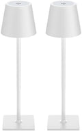 Kakanuo White Gold Cordless Rechargeable Table Lamp 5000mAh Battery Operated Lamps, 3 Colors Stepless Dimming Touch Lamp for Living Room, Kitchen Counter, Dining, Outdoor Patio, 2 Pack by KakanuoLightings
