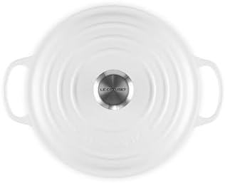 Le Creuset Enameled Cast Iron Round Wide Dutch Oven, 3.5 qt., White - Image 2