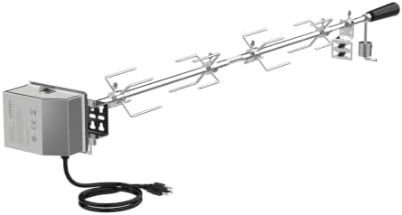 onlyfire Universal Grill Rotisserie Kit, 45"-53" x 1/2" Hexagon Spit Rod by onlyfire