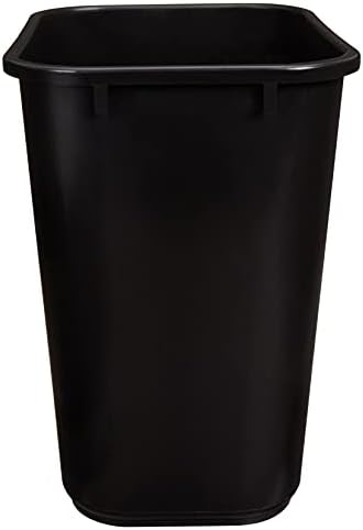 Amazon Basics Rectangular Plastic Office Wastebasket,14.4"L x 10.3"W x 15"H, 7 Gallon, Easy to Clean, Black, Pack of 2 - Image 5