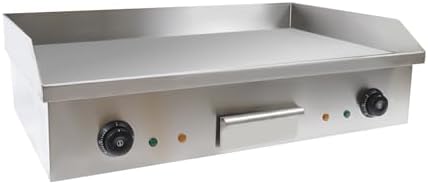Commercial Electric Griddle With Temperature Control, 300w Stainless Steel Countertop Outdoor Flat Top Grills 28.62X15.75in with Oil Collecting Box for Crispy Bacon, Grilled Cheese, Fajitas - Image 4