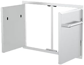 SPIRE 33" Built-in Double Access Door, Stainless Steel, Heavy-Duty Handles, Universal Mount, Perfect for Outdoor Kitchens & Islands, BBQ, Outdoor Grilling, Backyards, 780-0018B - Image 7