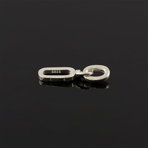 1PC 925 Sterling Silver Lobster Clasp with Oval Spring Gate Rings for Necklace Extension Buckle DIY Jewelry (Silver, M) - Image 5