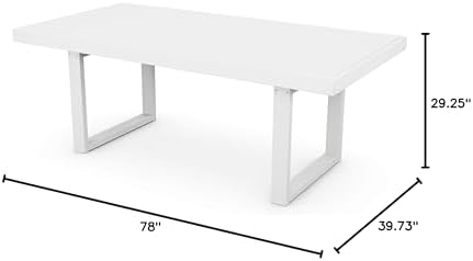 POLYWOOD® Edge Dining Table, White - Image 2