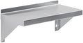 AmGood 08" Width x 16" Length | Stainless Steel Wall Shelf | Turned-Down Edge | Metal Shelving | Heavy Duty | Commercial Grade | Wall Mount | NSF Certified by AmGood