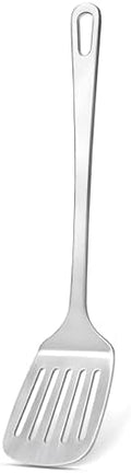 Stainless Steel Spatula, Metal Spatula Slotted Turner, Heavy Duty Sturdy Spatulas for Kitchen Use, High Heat Resistant Cooking Utensils for Fish Eggs Pancakes, Dishwasher Safe, Easy to Clean, Silver by Unknown