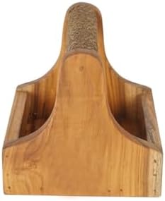 Rico & Plato Small Teak Wood Barbeque Grill Accessory Square Caddy | 7" L x 6 1/2" W x 6 5/8" H - Image 4