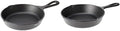 Lodge Wildlife Series Cast Iron Skillets with Wolf and Duck Scenes (6.5" and 8") by Unknown
