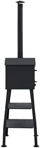 Outdoor Pizza Oven Charcoal Fired with 2 Fireclay Stones, Portable Outside Stainless Steel Pizza Grill, Professional Outdoor Pizza Oven Pizza Maker or Pizzas Bread Cakes or Pies (Style A) - Image 3