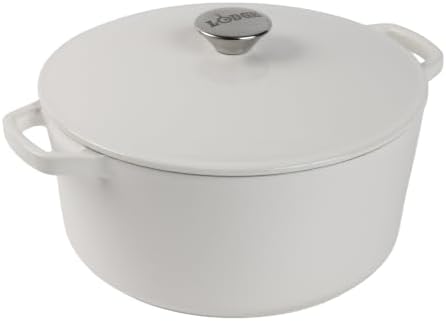 Lodge 5 Quart Cast Iron Elements Enamel Dutch Oven - Snow by Lodge