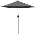 Sunnyglade 7.5' Patio Umbrella Outdoor Table Umbrella Tilt Crank Dark Grey by Sunnyglade