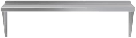 AmGood 48" Width x 18" Length | Stainless Steel Wall Shelf | Turned-Down Edge | Metal Shelving | Heavy Duty | Commercial Grade | Wall Mount | NSF Certified - Image 4