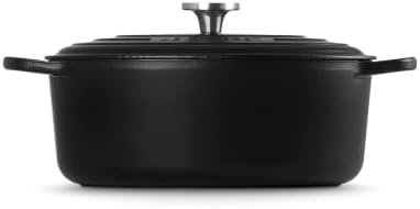 Le Creuset Enameled Cast Iron Oval Dutch Oven, 6.75 qt., Licorice/Crucible - Image 4