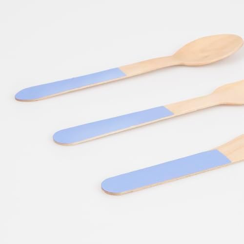 Meri Meri Wooden Cutlery Set (Pack of 24), Made from Birch Wood, Natural Colors, Stylish Disposable Cutlery Set, Perfect for Birthday Parties, Picnics & BBQs, For Adults & Kids - Image 3