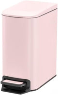 Cesun Small Bathroom Trash Can with Lid, 1.6 Gal, Soft Close, Pink by Cesun