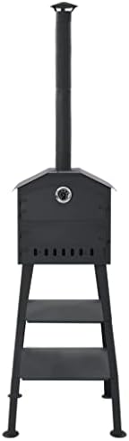 Outdoor Pizza Oven Charcoal Fired with 2 Fireclay Stones, Portable Outside Stainless Steel Pizza Grill, Professional Outdoor Pizza Oven Pizza Maker or Pizzas Bread Cakes or Pies (Style A) - Image 2