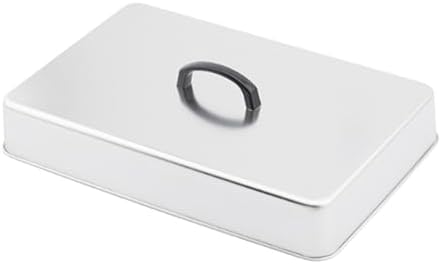 Grill Lid Steaming Food Cover Cooking Dome Rectangular Grilling Dome Burger Cover for Commercial BBQ Flat Top Griddle Patties, 43.5x28.3x6.6cm - Image 2
