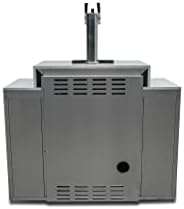 Mont Alpi Stainless Steel 48"W x 23"D x 55" H Premium Outdoor Kegerator 3-tap Draft Keg Beer Dispenser Refrigerator Module with Digital Display and Drip Tray plus White Granite Countertops and Storage - Image 3