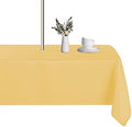 LUSHVIDA Rectangle Outdoor Tablecloth with Umbrella Hole 60x84 Inch Yellow by LUSHVIDA
