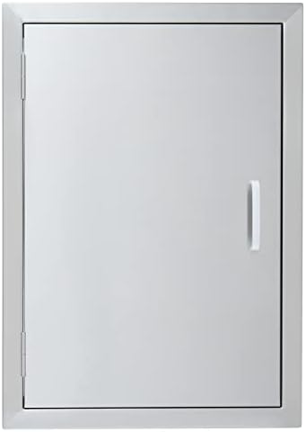 CO-Z Outdoor Kitchen Doors, Weatherproof 304 Stainless Steel Built in Single Access Doors for Outside Kitchen Commercial Grilling Grill BBQ Island Barbeque Station Storage Cabinet (17" x 24") by CO-Z