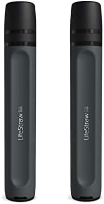LifeStraw Peak Personal Water Filter Straw, Dark Mountain Gray, 2PK by Unknown