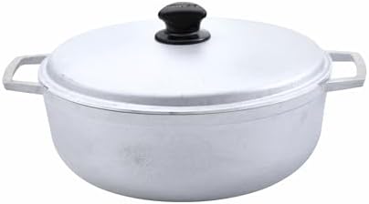 IMUSA 7.5 Quart Traditional Natural Made in Colombia Caldero with Lid for Cooking and Serving,Silver by VisitIMUSA