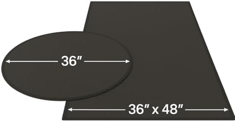 Fireproof Mat 2-Pack, Round Fire Pit Mat & Rectangle Grill Mat, 3-Layer Heat Resistant Deck Protector, Waterproof, Anti-Slip, for Patio, Grass & Outdoor Use (Round 36" & Rectangle 48" × 36") - Image 2