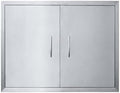 JIE JIN 30" W X 21" H Outdoor Kitchen Doors Double Doors Thickened 304 Brushed Stainless Steel BBQ Access Door BBQ Island Doors Outdoor Kitchen Accessories Door for Outdoor Kitchen BBQ Island by JIEJIN