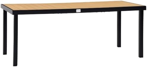 Outsunny 75" x 35" Outdoor Dining Table for 8 People Rectangular Natural by Outsunny