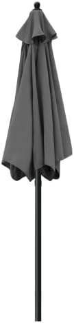 Sunnyglade 7.5' Patio Umbrella Outdoor Table Umbrella Tilt Crank Dark Grey - Image 5