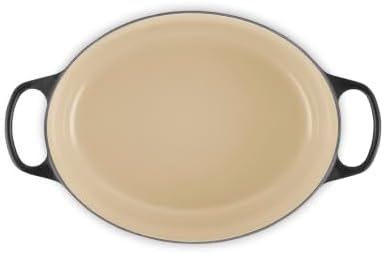 Le Creuset Enameled Cast Iron Oval Dutch Oven, 6.75 qt., Licorice/Crucible - Image 3