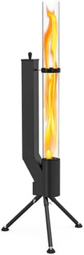 58" Wood pellet Patio Heater with Glass Tube, Portable Pellet Heater FP042 by ONLYFIREOUTDOORLIVING