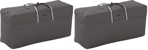 Classic Accessories Ravenna Water-Resistant 45.5 Inch Patio Cushion and Cover Storage Bag, Patio Furniture Covers (Pack of 2) by ClassicAccessories