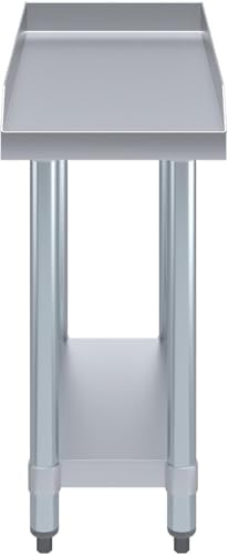 18" x 24" Stainless Steel Equipment Stand with Undershelf NSF - Image 2