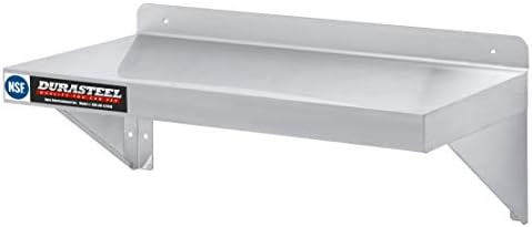 DuraSteel Stainless Steel Wall Shelf - 24" Wide x 12" Deep Commercial Grade - NSF Certified - Industrial Appliance Equipment (Restaurant, Bar, Home, Kitchen, Laundry, Garage and Utility Room) by DuraSteel