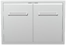 SPIRE 33" Built-in Double Access Door, Stainless Steel, Heavy-Duty Handles, Universal Mount, Perfect for Outdoor Kitchens & Islands, BBQ, Outdoor Grilling, Backyards, 780-0018B by Spire