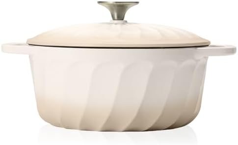 Enameled Cast Iron Dutch Oven Pot with Lid, 6 QT Large Dutch Oven by NSIRONS
