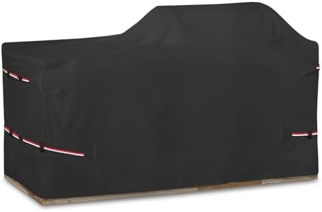 Bitubi 78 Inch Island Grill Cover - Resistant Cover for Island with Left/Right Grill Head,600D Heavy Duty Waterproof All Weather Protection Outdoor Cover,Black by PatioFurnitureCovers