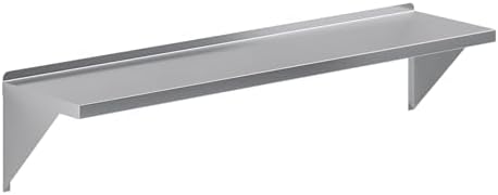 AmGood 14" x 60" Stainless Steel Wall Shelf | Appliance & Equipment Metal Shelving | NSF | Kitchen, Restaurant, Garage, Laundry, Utility Room | Heavy Duty | Turned-Down Edge by AmGood