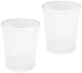 2-Pack 6-Gallon Round Steel Mesh Trash Can, Recycling Wastebasket, White by SevilleClassics