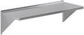 AmGood 48" Width x 18" Length | Stainless Steel Wall Shelf | Turned-Down Edge | Metal Shelving | Heavy Duty | Commercial Grade | Wall Mount | NSF Certified by AmGood