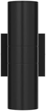 DAKAFUL Outdoor Wall Lights 2 Packs, Integrated LED Cylinder Up Down 12W 2700K Modern Aluminum Light, Waterproof Exterior Light for Porch Patio Door, Matte Black - Image 4