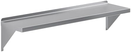 AmGood 12" x 48" Stainless Steel Wall Shelf | Appliance & Equipment Metal Shelving | Kitchen, Restaurant, Garage, Laundry, Utility Room | Heavy Duty | Turned-Down Edge | NSF Certified by AmGood