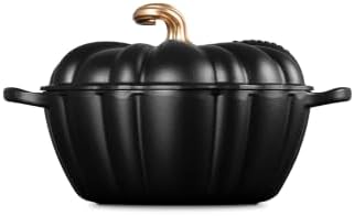 Le Creuset Enameled Cast Iron Signature Pumpkin Cocotte, 4 qt., Licorice - Image 4