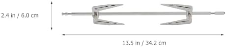 Alipis Stainless Steel Air Fryer Forks Set 13.38In Roast Chicken Forks for Rotisserie Rod Adjustable Grill Forks for Home Barbecue Oven and Outdoor Cooking - Image 5